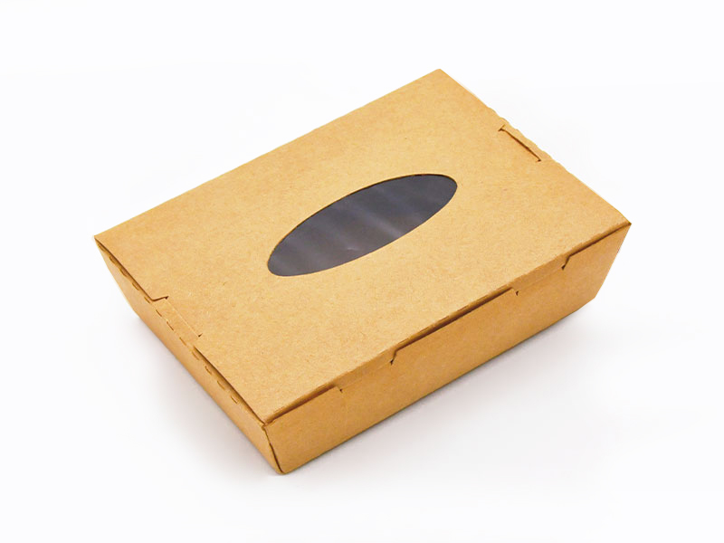 Boîte en papier alimentaire kraft à verrouillage rapide 140#S