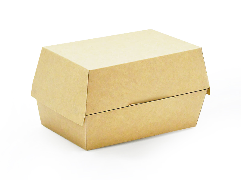 Boîte à hamburger en carton à fermeture sécurisée HB#140H89