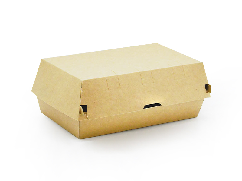 HB#162H70 Boîte à hamburgers en carton facile à ouvrir et à fermer