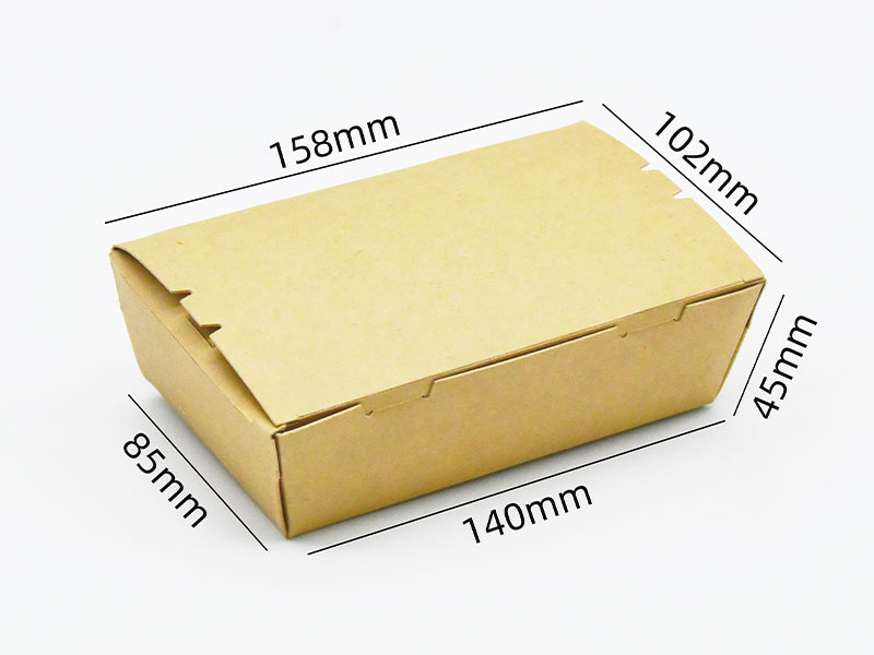 Boîte en papier alimentaire à clapet à ajustement sécurisé 140#L