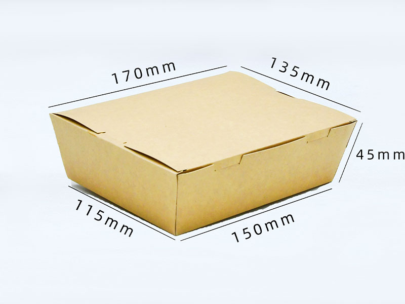 Boîte en papier kraft durable pour repas à déjeuner de 150 lb
