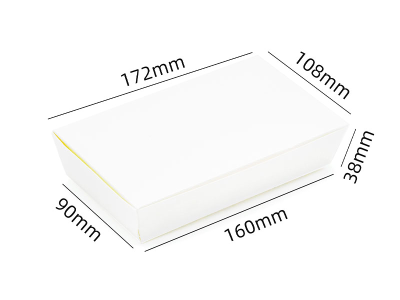 Boîte en papier kraft à clapet pour repas alimentaires 160#L