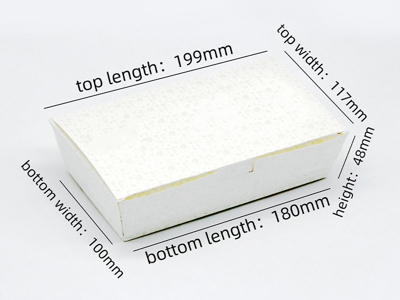 Boîte en papier alimentaire à clapet avec protection contre la graisse 180#S