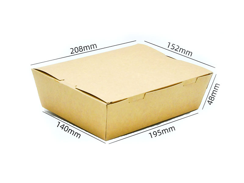 Boîte en papier compostable écologique pour repas du midi 195#S