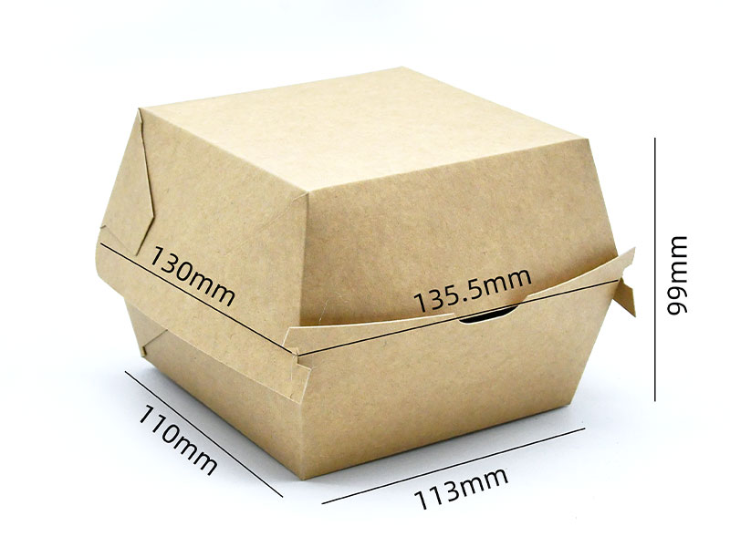 HB#113 Matériaux robustes Boîte à hamburgers en carton