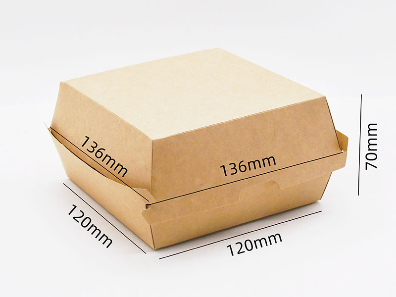 Boîte à hamburgers en carton aux options écologiques HB#120