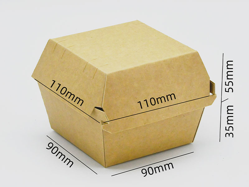 HB#90 parfait pour les plats à emporter Boîte à hamburgers en carton
