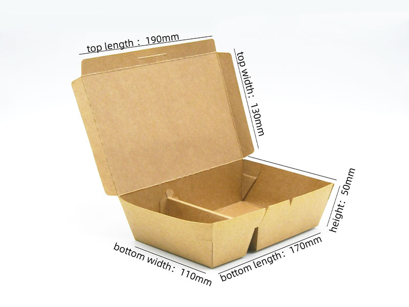 L170 deux grilles gauche et droite Boîte en papier alimentaire étanche